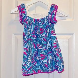 Lilly Pulitzer - Dress - My Fans Print, 2T girls, 100% Cotton - RARE